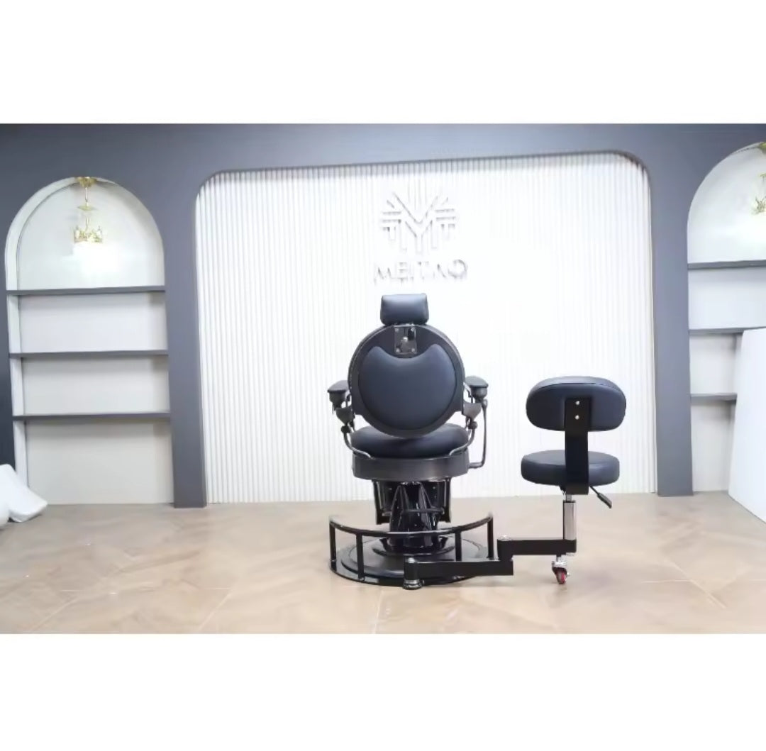 Obrotowy fotel fryzjierski kolor czarny