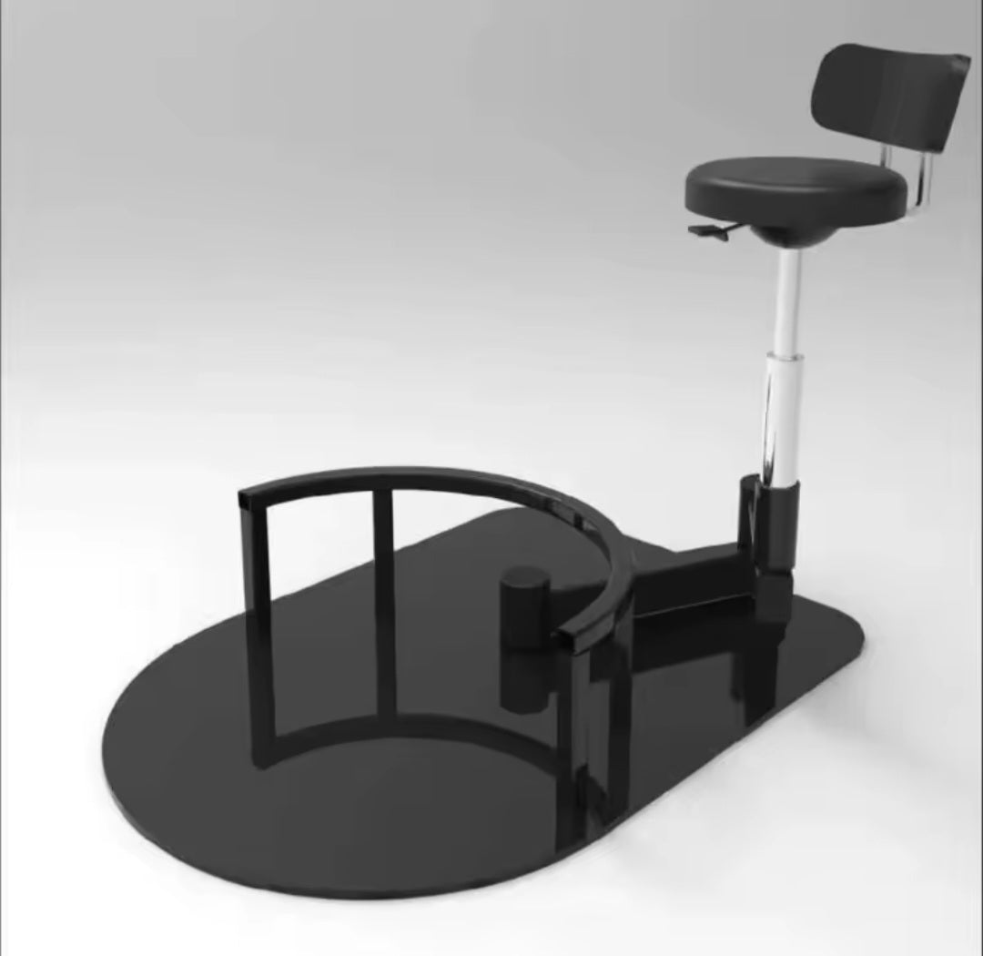 Obrotowy fotel fryzjierski kolor czarny